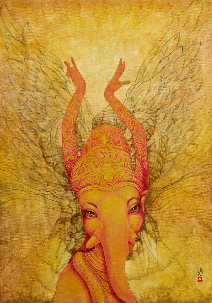 Elephant God Art | Modern Ganesha Painting - Ganeshism Studio
