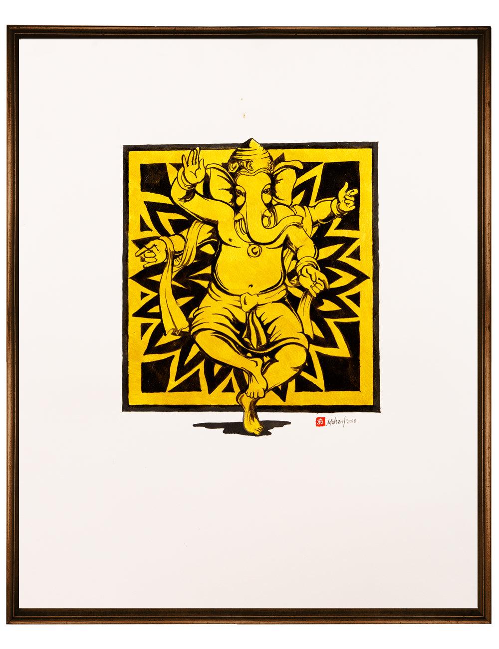 Gold series III - Dance of Creation - ORIGINAL-OR-Ganeshism
