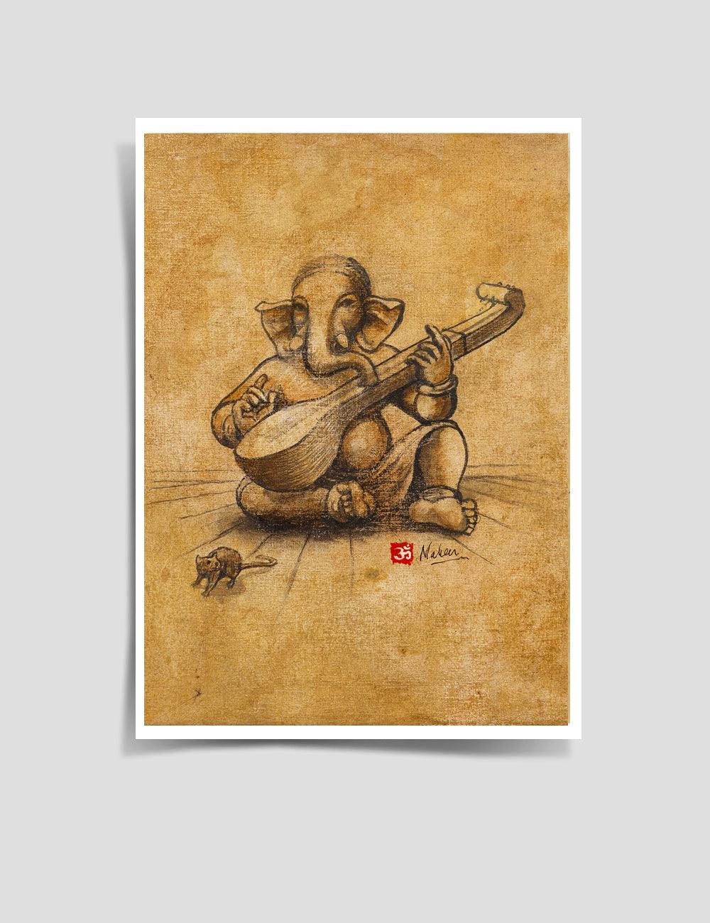 Sitar Player - PRINTS-BF-Ganeshism