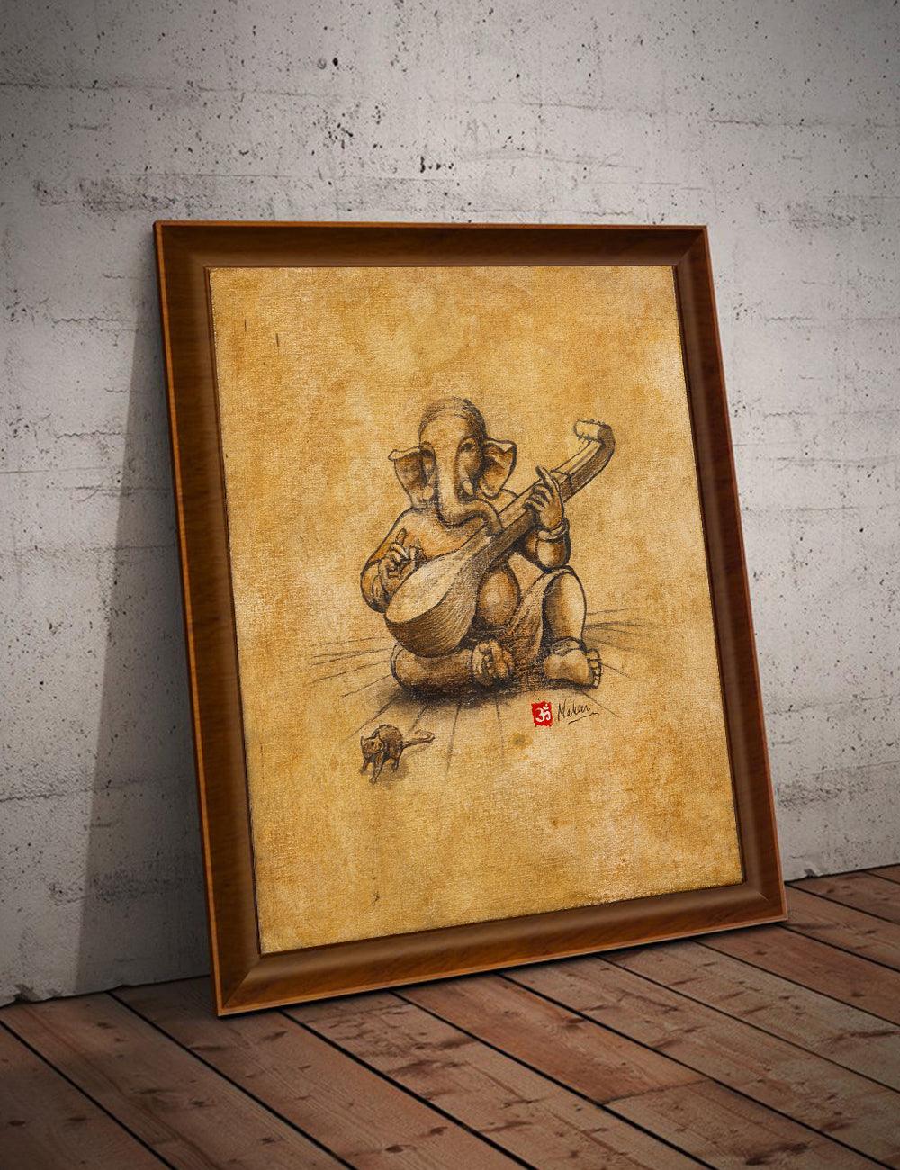 Sitar Player - PRINTS-BF-Ganeshism