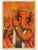 Lord Ganesh with Flute in orange - PRINTS-BF-Ganeshism
