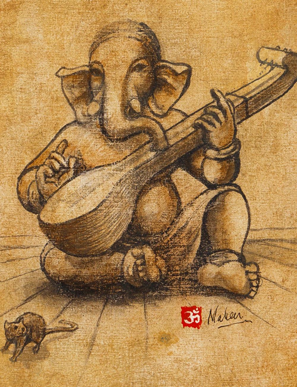 Sitar Player - PRINTS-BF-Ganeshism