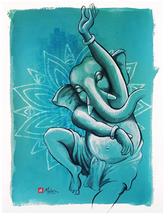 Dancing in Blue - PRINTS-BF-Ganeshism