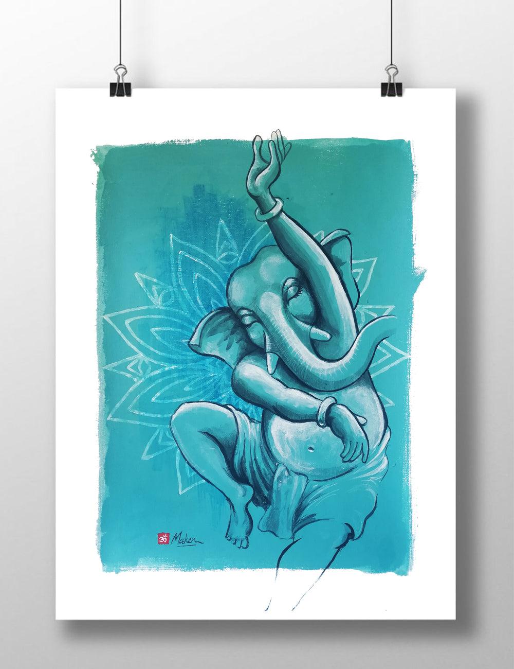 Dancing in Blue - PRINTS-BF-Ganeshism