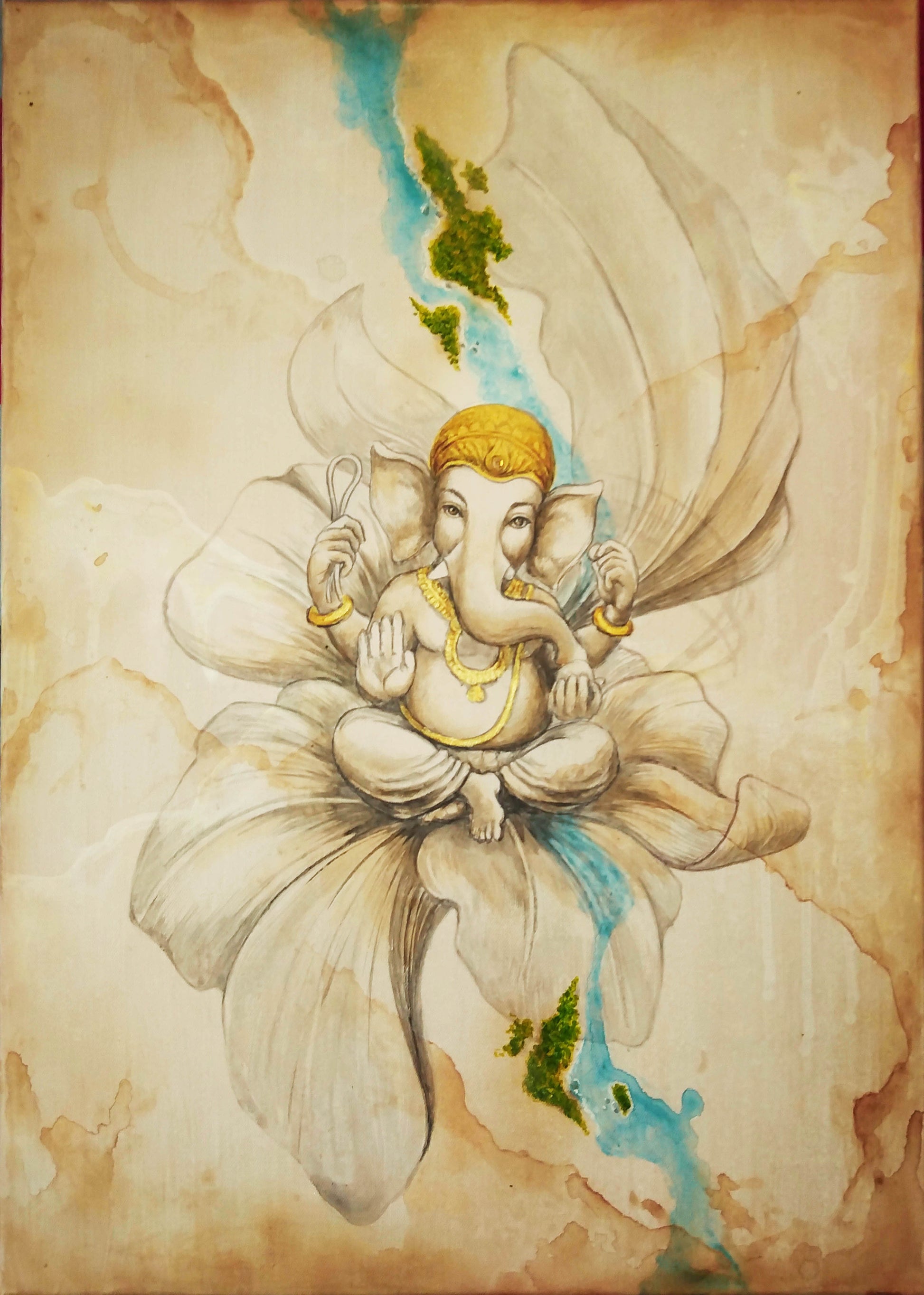 Inner worlds - ORIGINAL-Artwork-Ganeshism