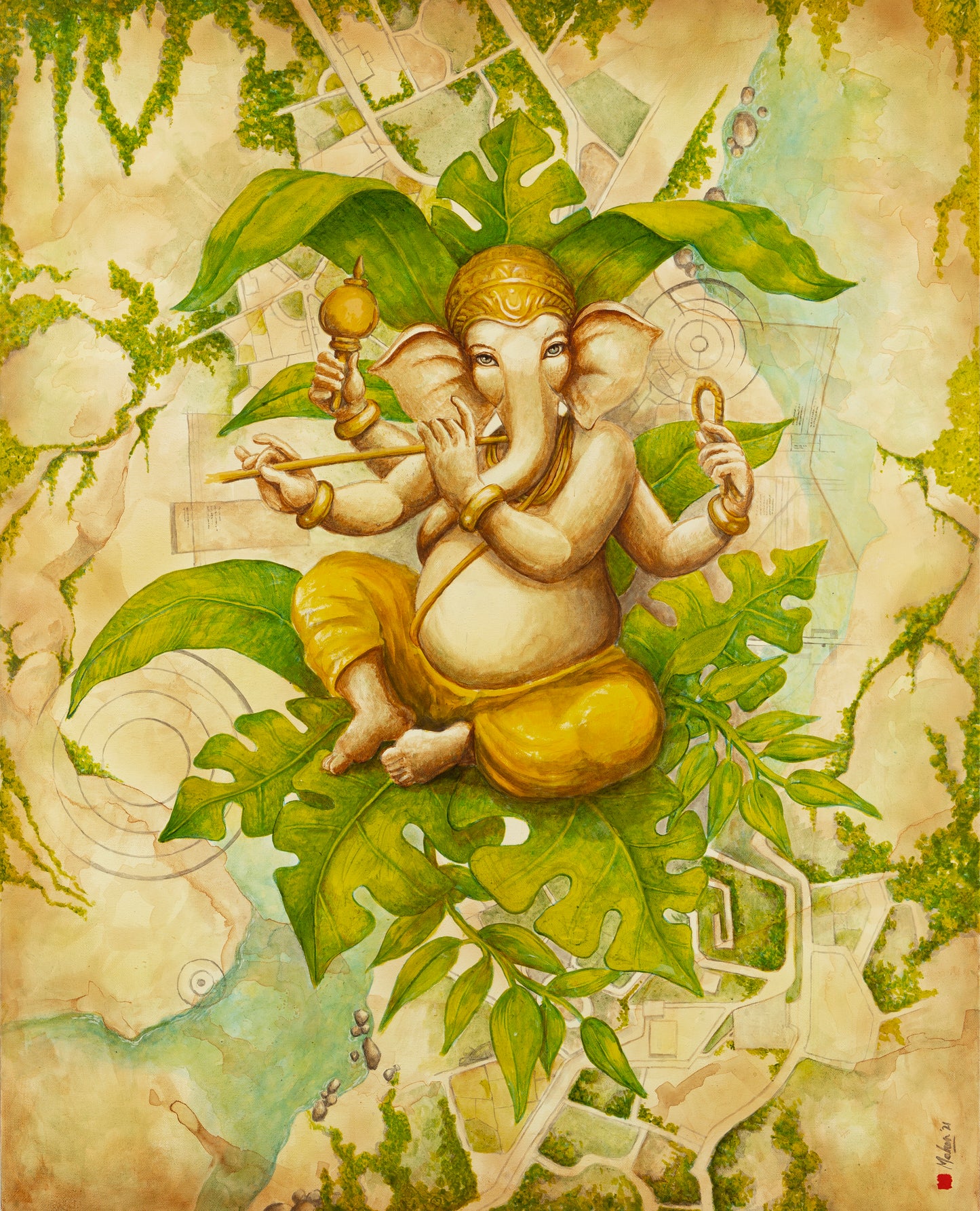 AD - Microcosm, macrocosm IV - ORIGINAL-Artwork-Ganeshism