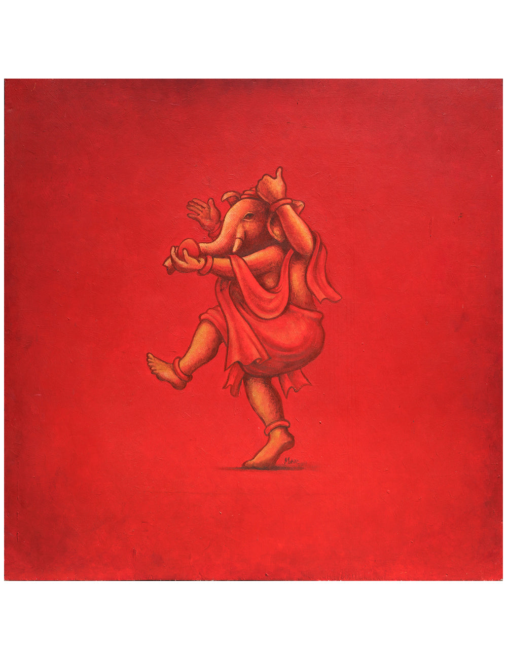 Silent Dance in Red and Gold - ORIGINAL-OR-Ganeshism