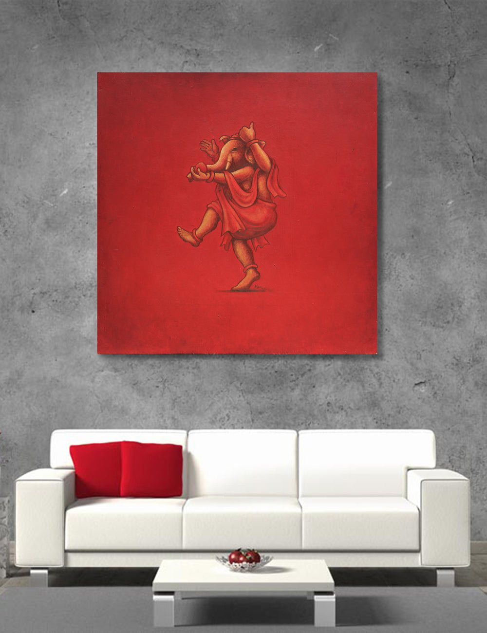 Silent Dance in Red and Gold - ORIGINAL-OR-Ganeshism