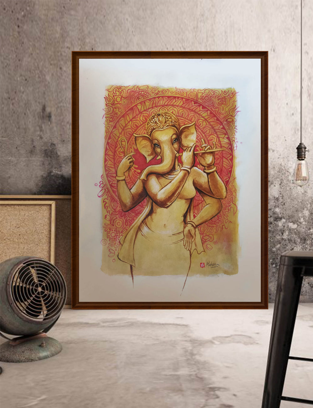 Vinayaki with Flute - PRINTS-BF-Ganeshism