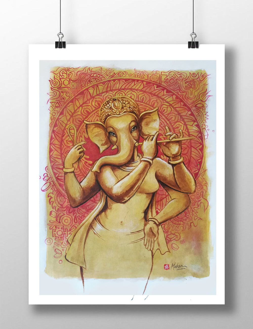 Vinayaki with Flute - PRINTS-BF-Ganeshism