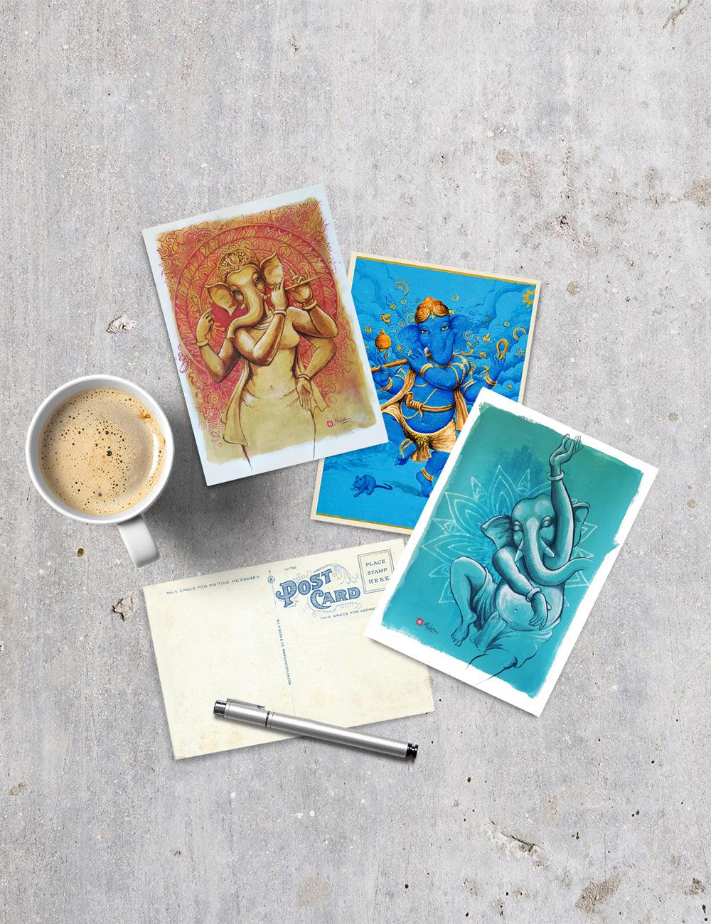 Dancing in Blue - PRINTS-BF-Ganeshism