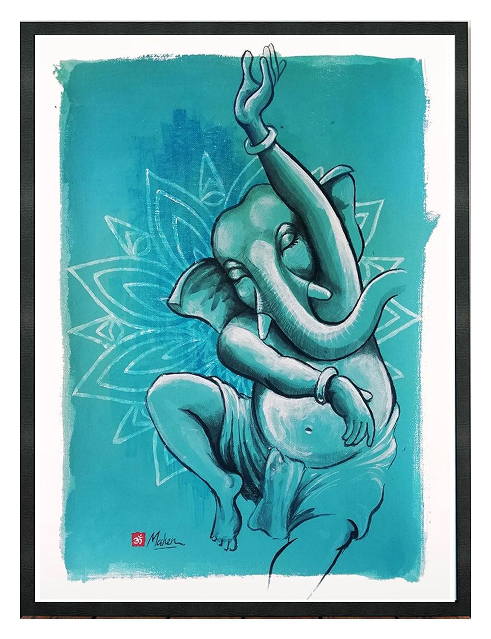 Dancing in Blue - PRINTS-BF-Ganeshism