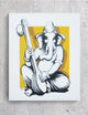 Line drawing Lord Ganesh with Sitar - PRINTS
