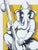 Line drawing Lord Ganesh with Sitar - PRINTS-BF-Ganeshism